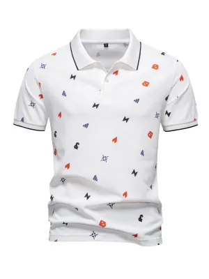 Abstract Printed Golf Shirt