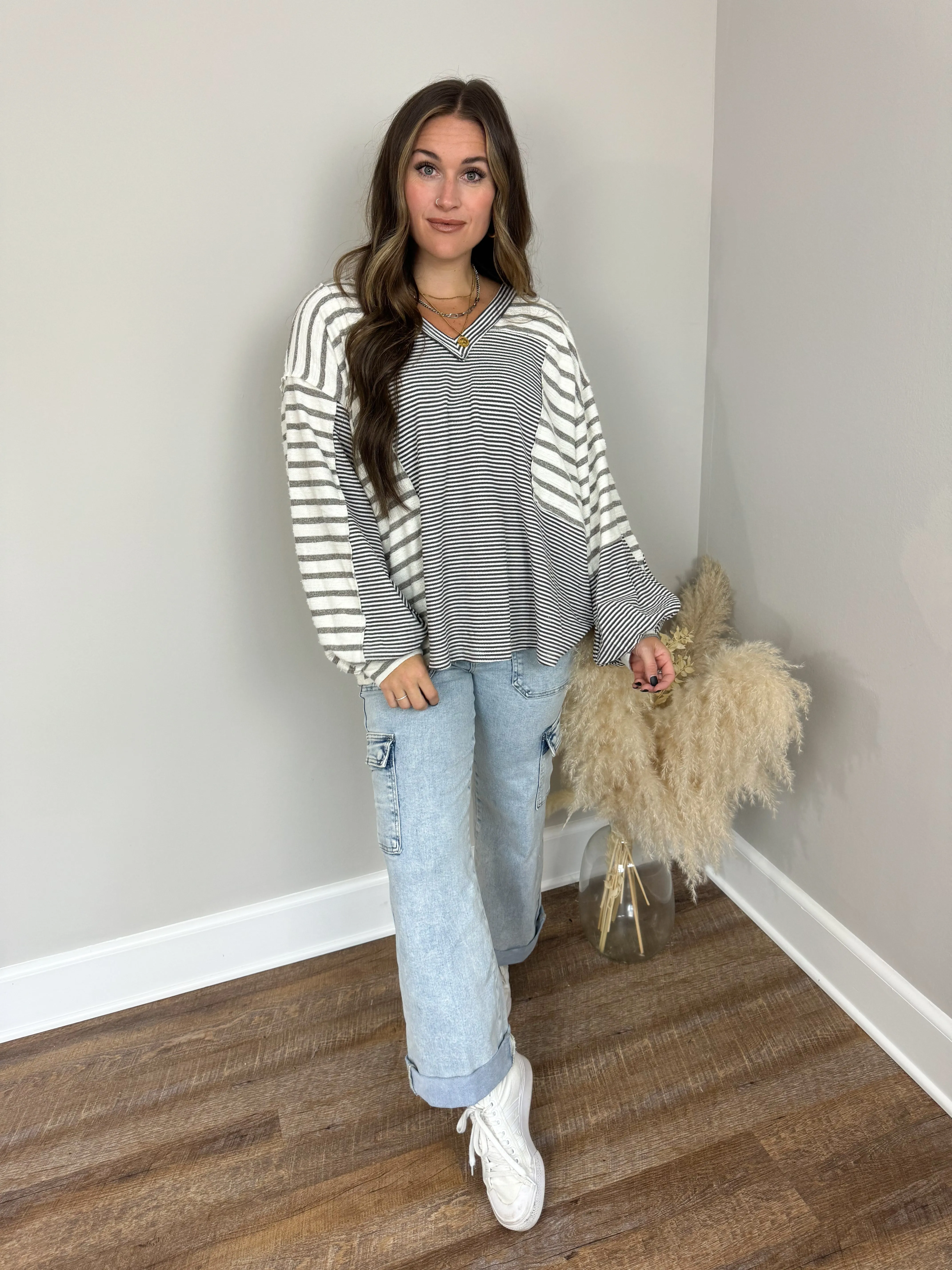 All Night Striped Top FINAL SALE