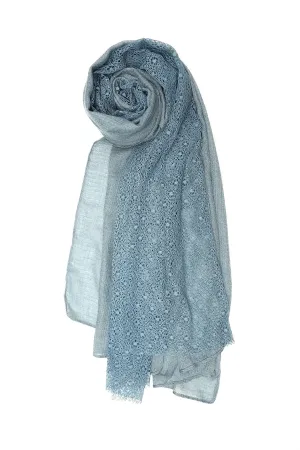 Blue Women Scarves-427532108-S22