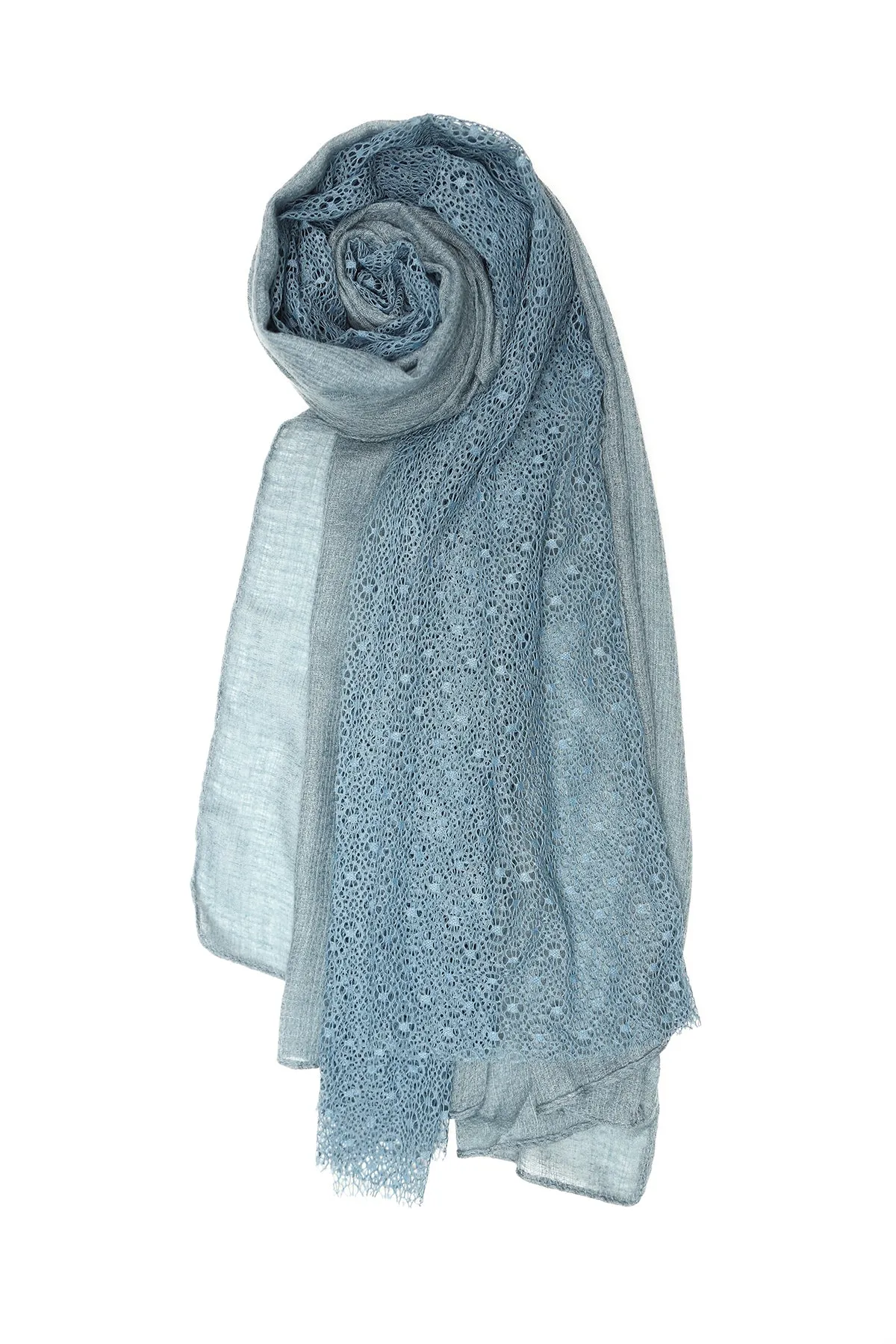 Blue Women Scarves-427532108-S22