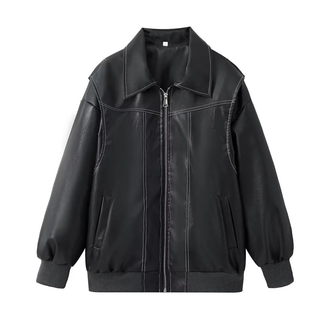 Collared Zipper Jacket