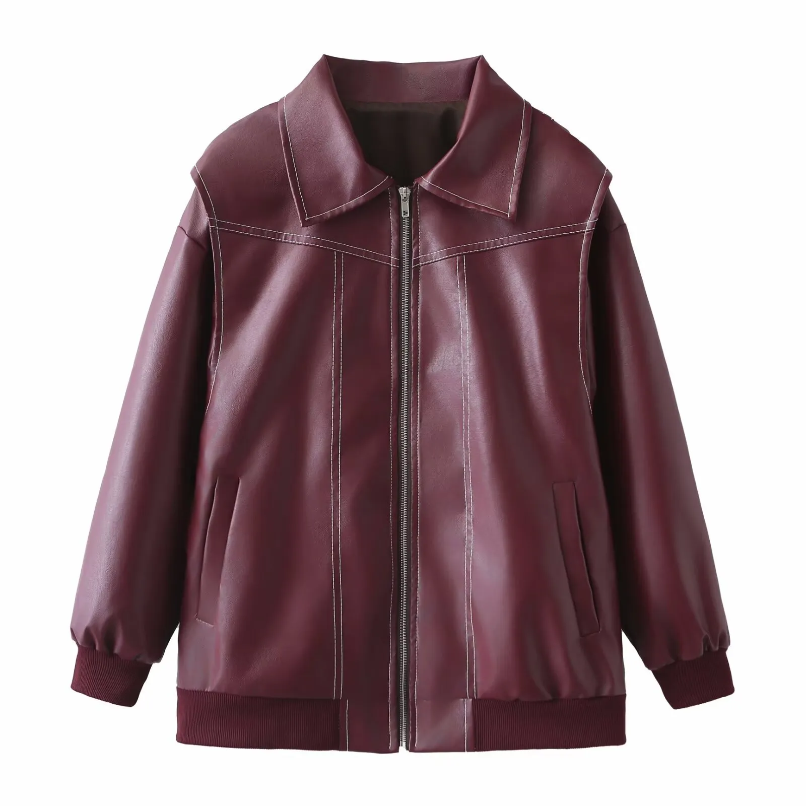 Collared Zipper Jacket