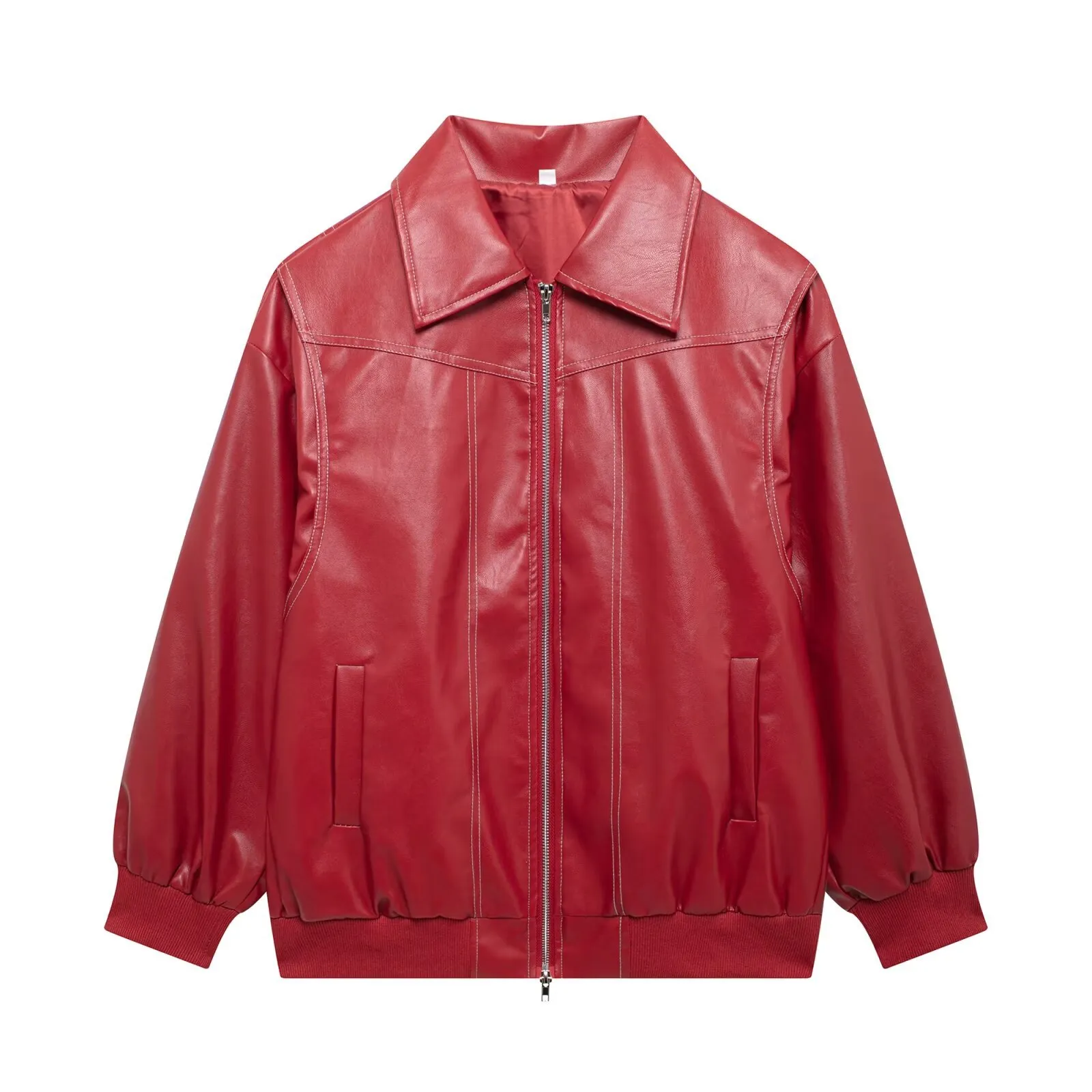 Collared Zipper Jacket