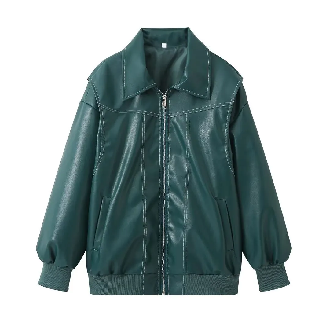 Collared Zipper Jacket