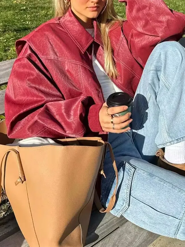 Collared Zipper Jacket