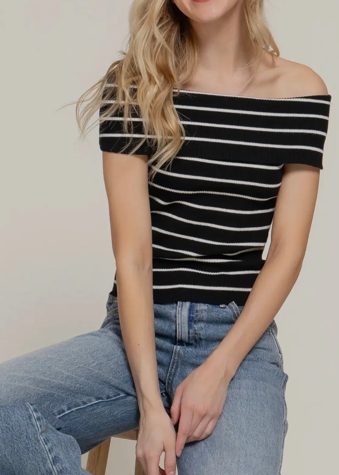 Colleen Off The Shoulder Sweater Top