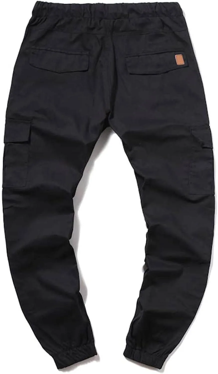 Cotton Men's Cargo Jogger Pants Slim Fit Drawstring Elastic Waist Durable Stretch Utility Pockets Casual Outdoor
