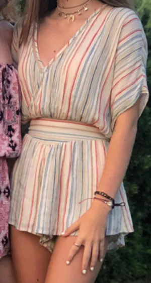 DELINA striped romper