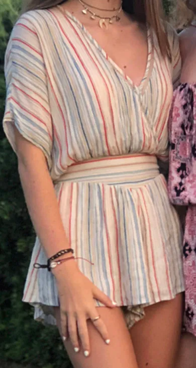 DELINA striped romper