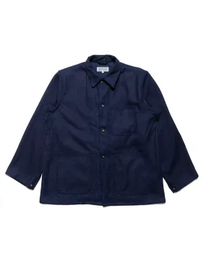 Engineered Garments Workaday Utility Jacket Dark Navy Cotton Heavy Basketweave