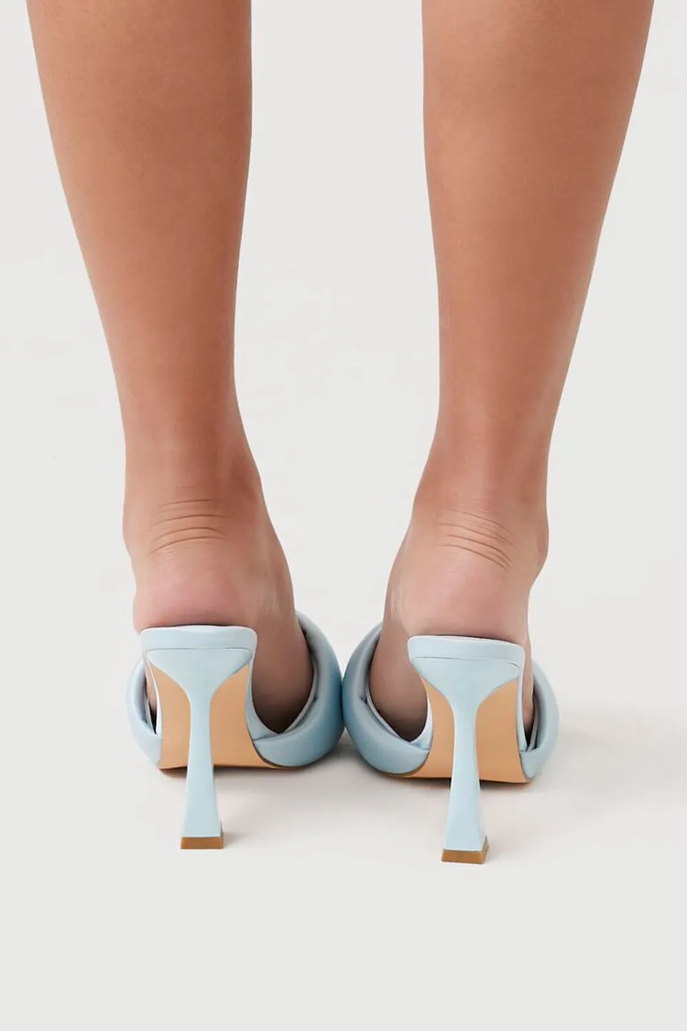 Forever 21 Square Toe Slip On Stiletto Heels, Blue