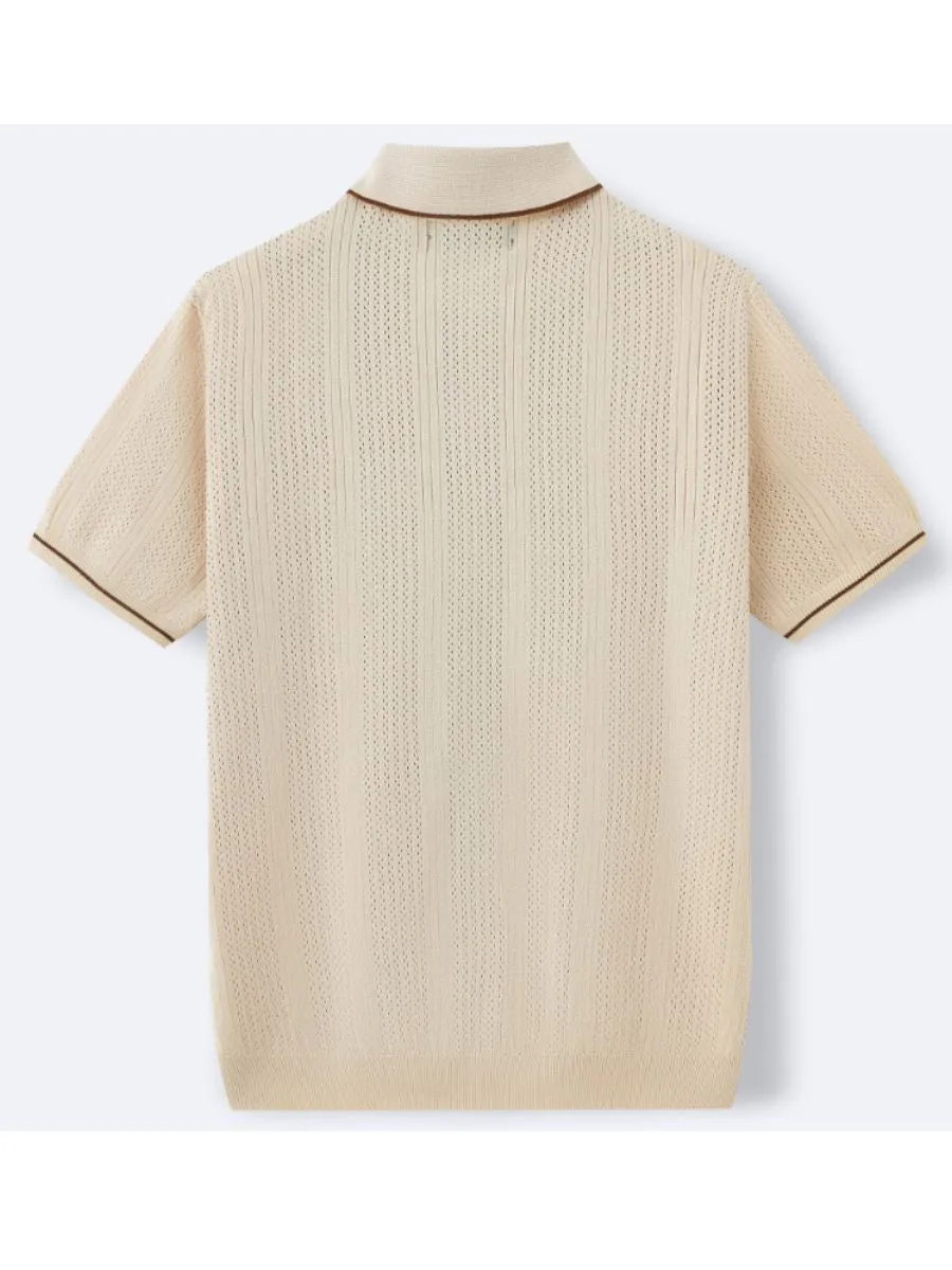 Full Front Button Cardigan Polo