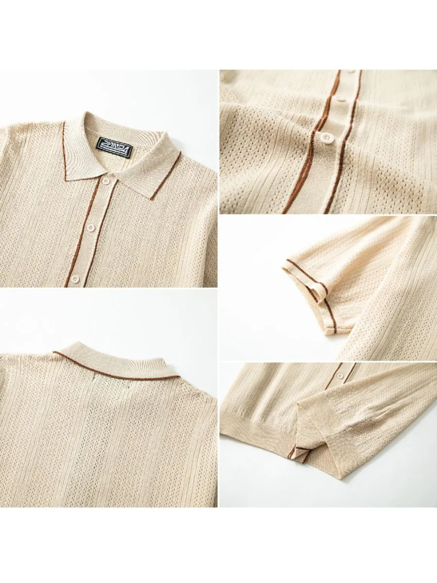 Full Front Button Cardigan Polo