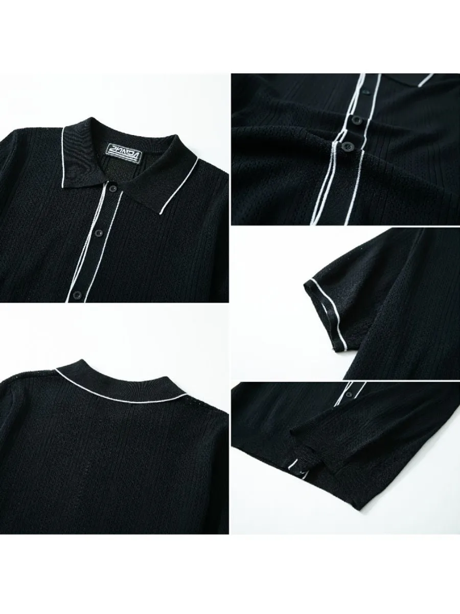 Full Front Button Cardigan Polo
