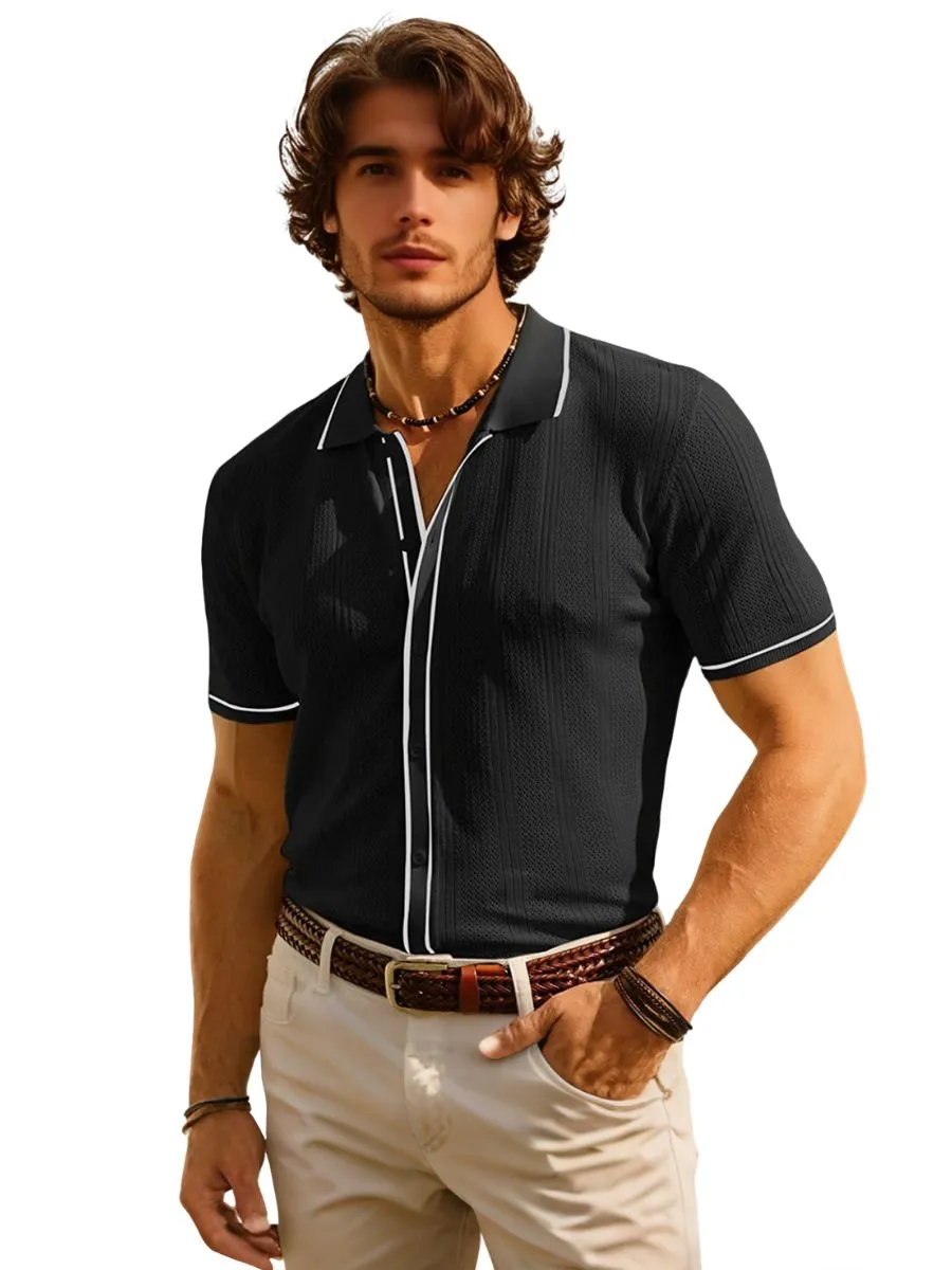 Full Front Button Cardigan Polo