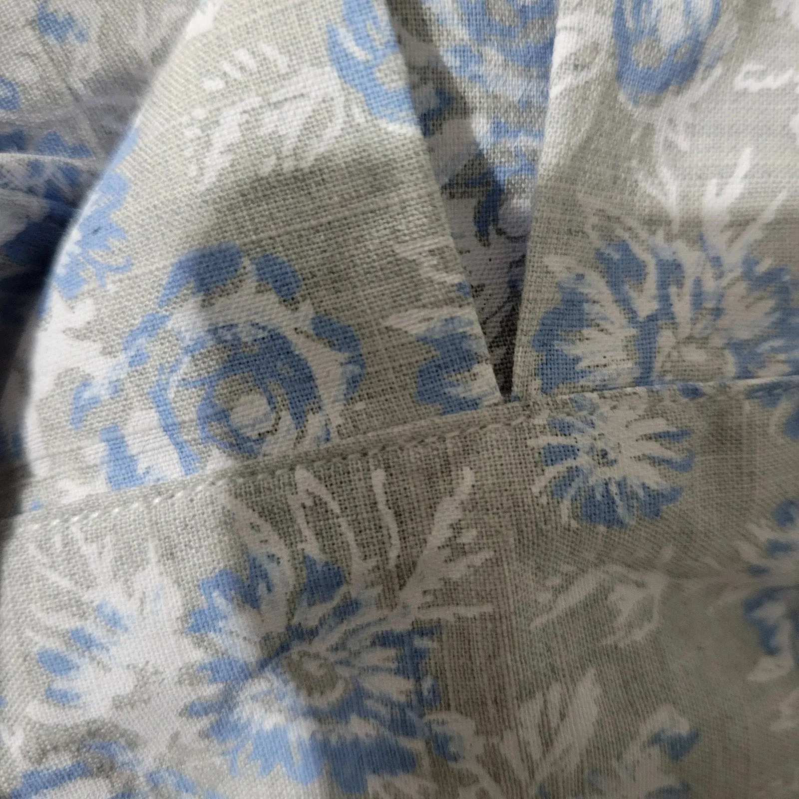Grayson Hero Shirt Grey Floral Boyfriend Button Front Cotton Tumbled Classic Size XS