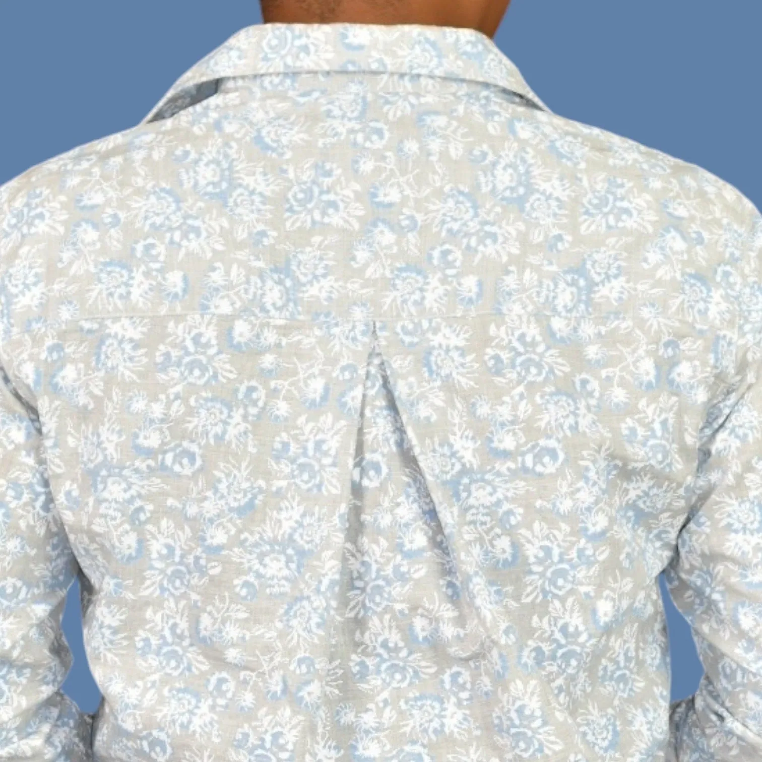 Grayson Hero Shirt Grey Floral Boyfriend Button Front Cotton Tumbled Classic Size XS