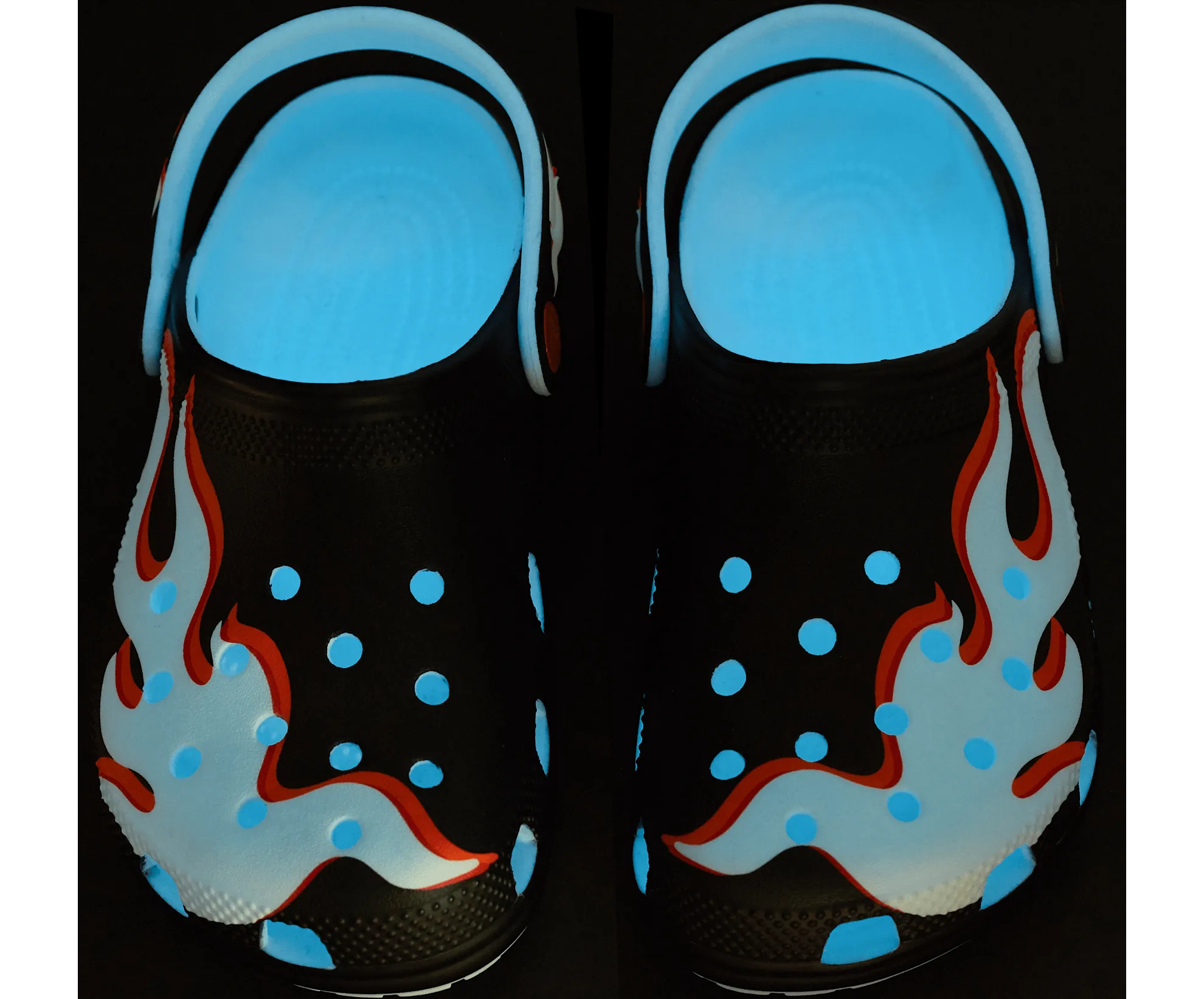 Kids’ Classic Glow-in-the-dark Flames Clog