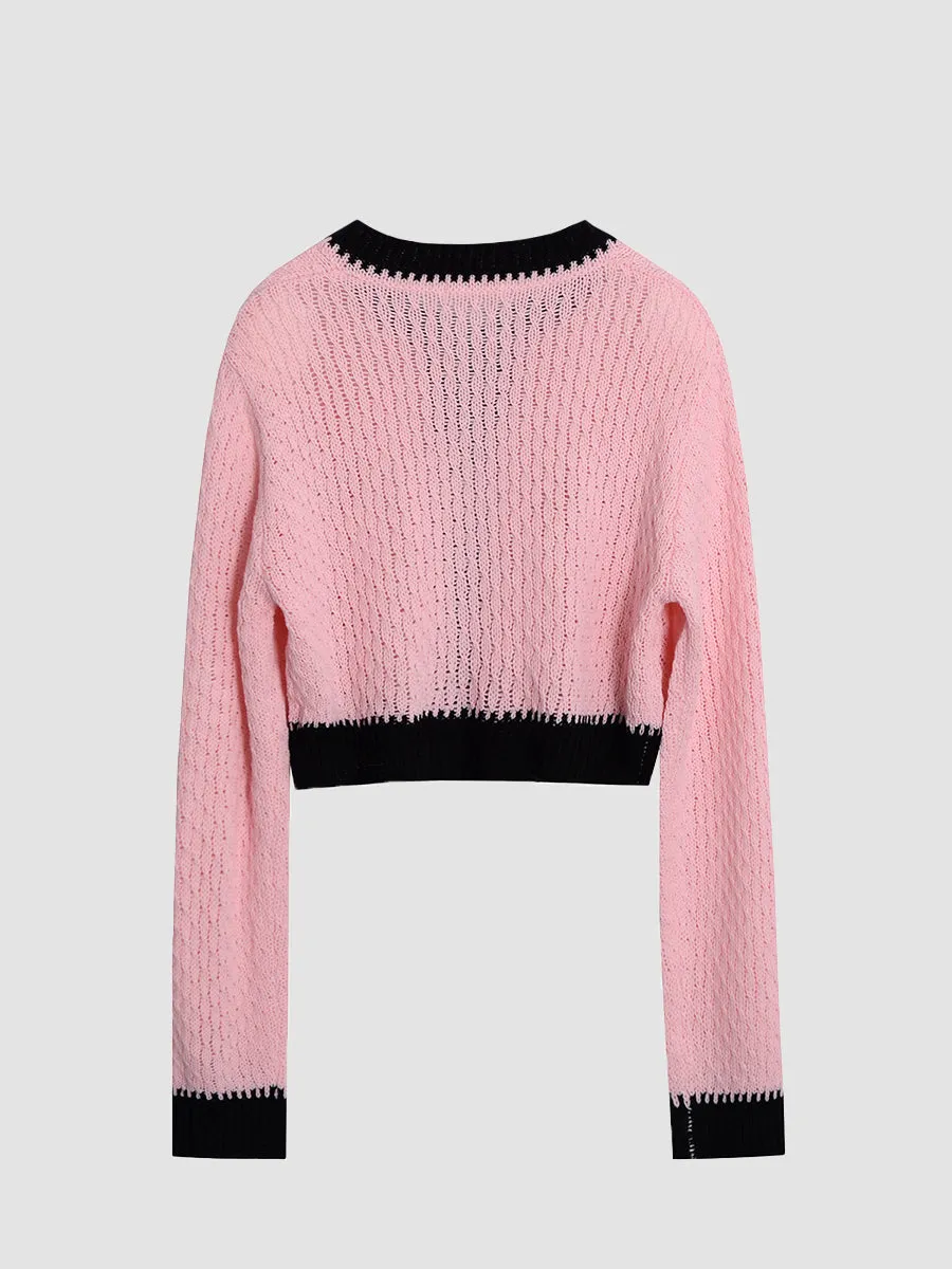 Knitted Cardigan Blouse