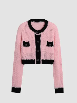 Knitted Cardigan Blouse