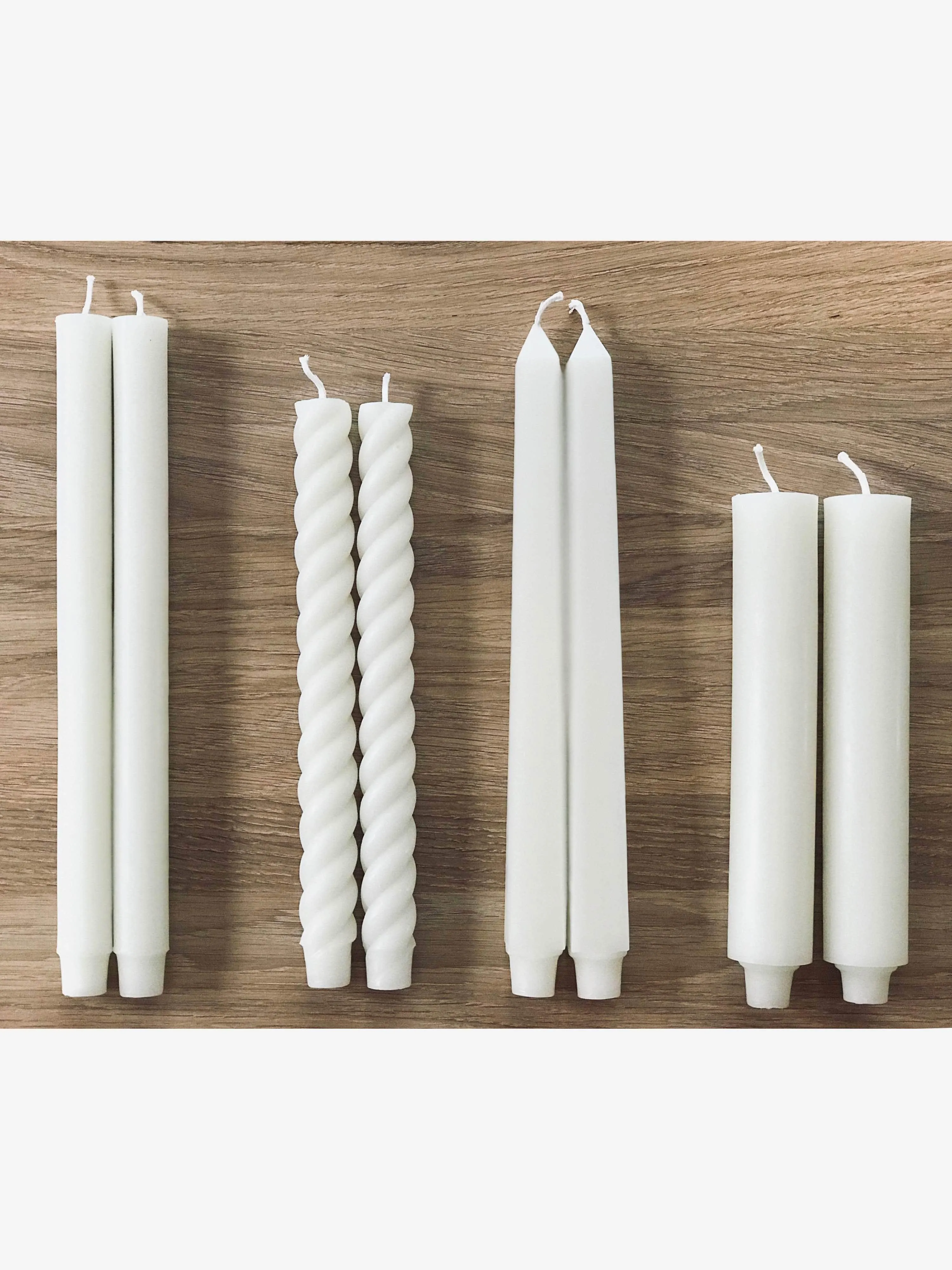Pair of 12" Church Taper Candles by Greentree Home