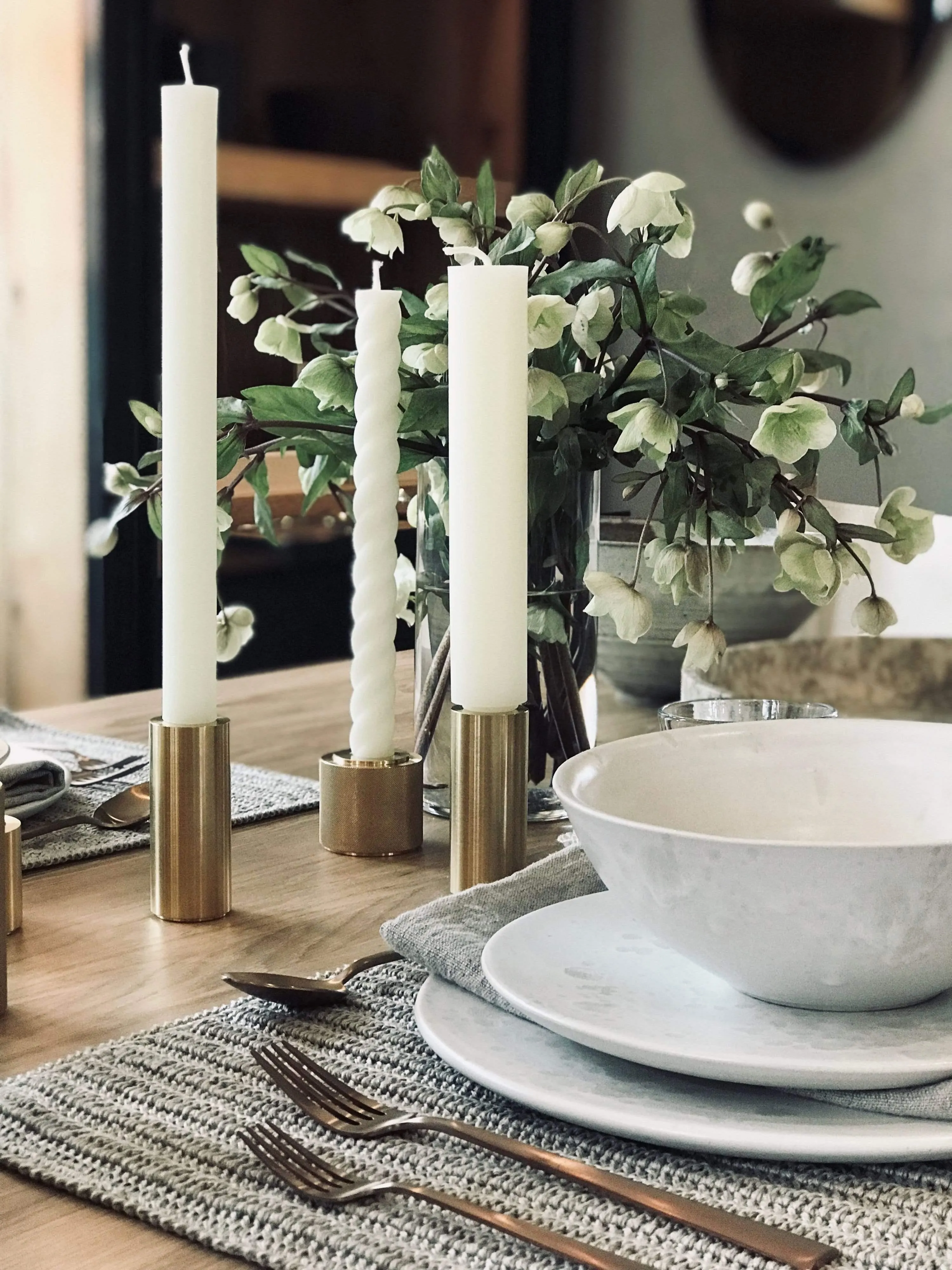 Pair of 12" Church Taper Candles by Greentree Home