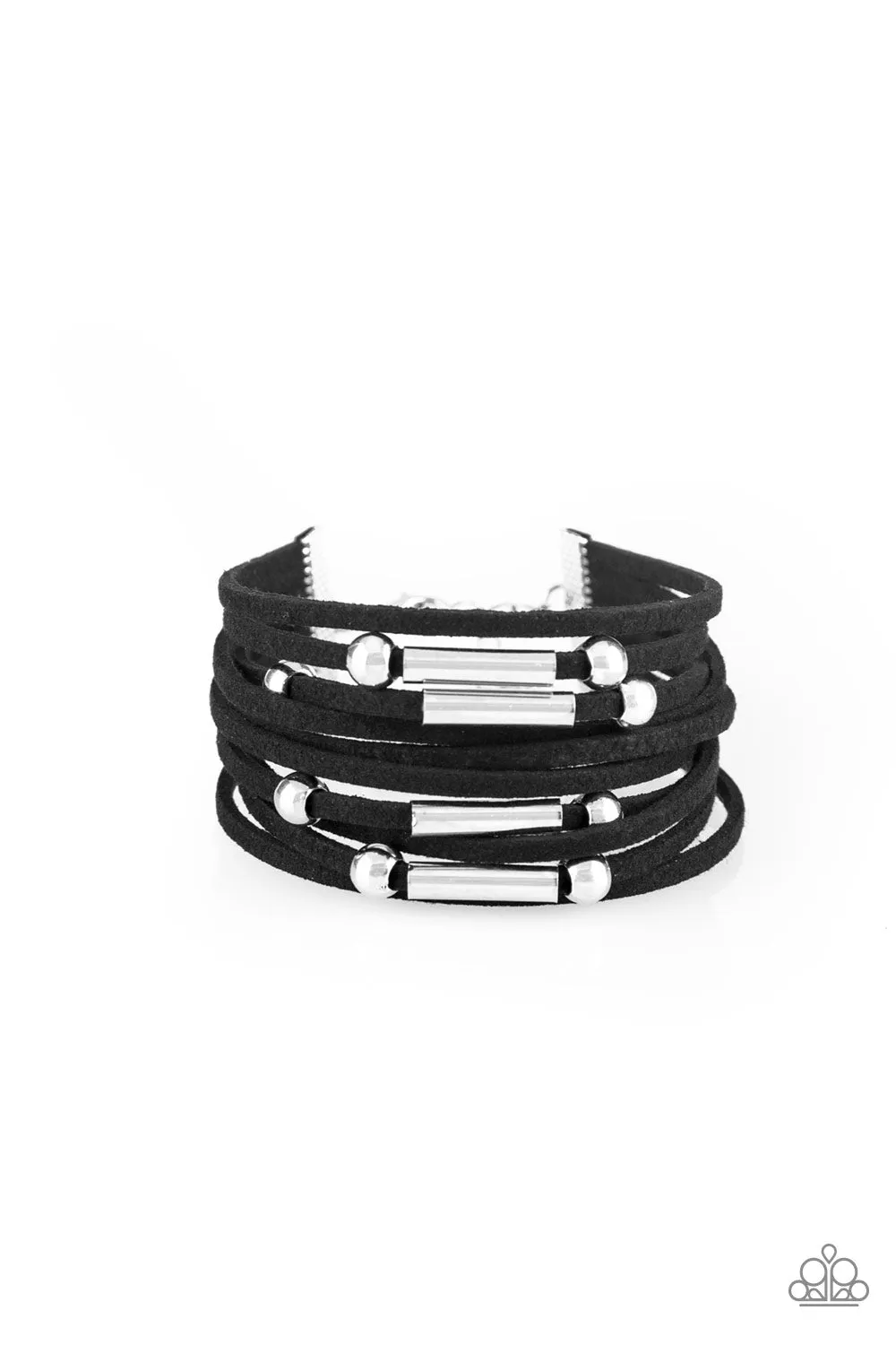 Paparazzi Accessories - Back To BACKPACKER #B408 Bin - Black Bracelet