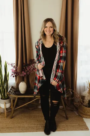 Plaid Elbow Patch Cardigan