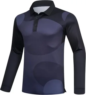 Polo Shirts for Men Long and Short Sleeve  Recycled Outstanding Print Dry Fit Performance Mens Golf Polo Shirts