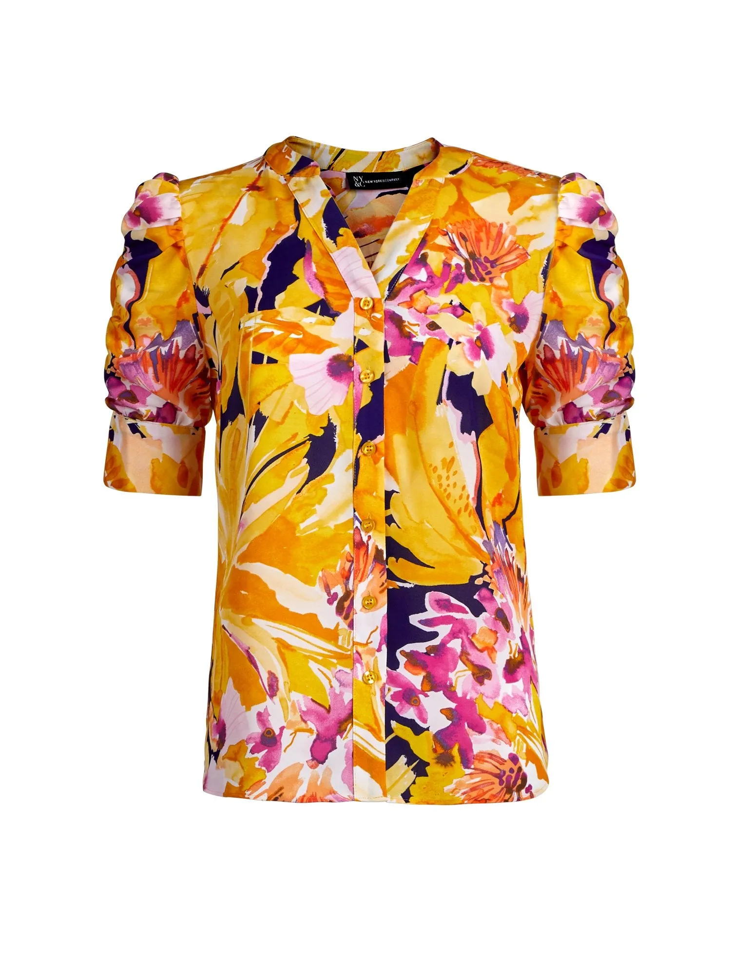 Puff-Sleeve Blouse