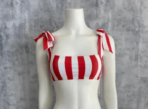 Striped bow tops